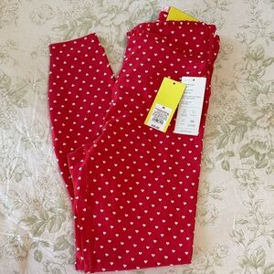 all in motion Red Heart-Print Girls' Leggings